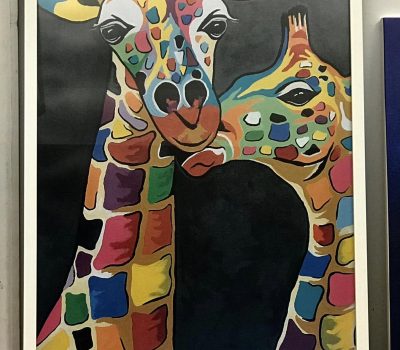 Giraffe Painting Framed